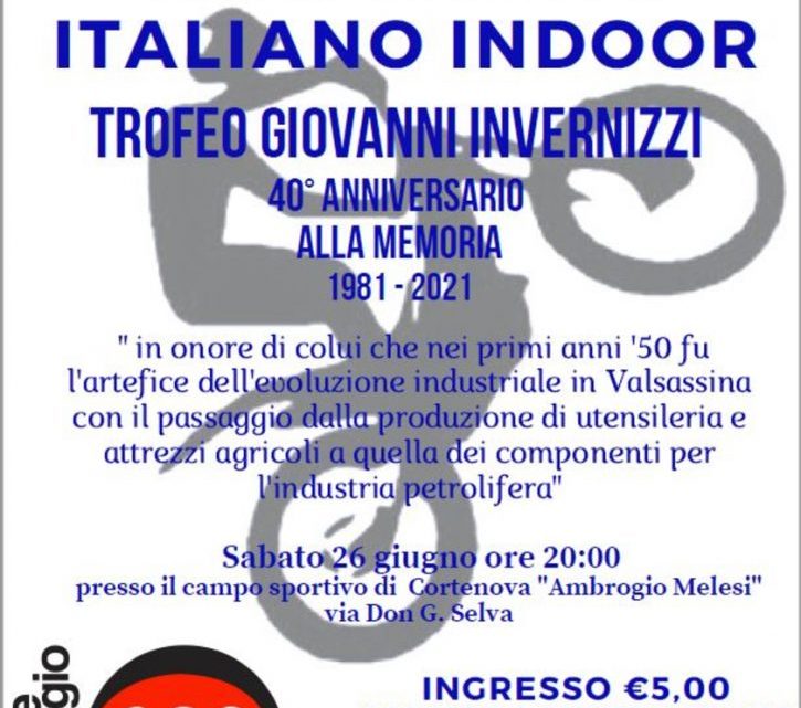 Sabato 26 a Cortenova prima prova del Campionato Italiano Indoor 2021
