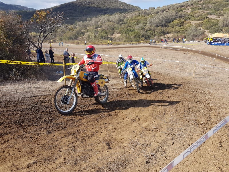 Il trialista Alessandro Merlo al via della FIM Enduro Vintage Trophy dell’Isola d’Elba.DIARIO DEL TERZO ed ULTIMO GIORNO.