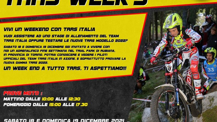 Sabato 18 e Domenica 19 Dicembre TRRS Week’s a Rubiana (To) con prove moto ed allenamento dei piloti ufficiali