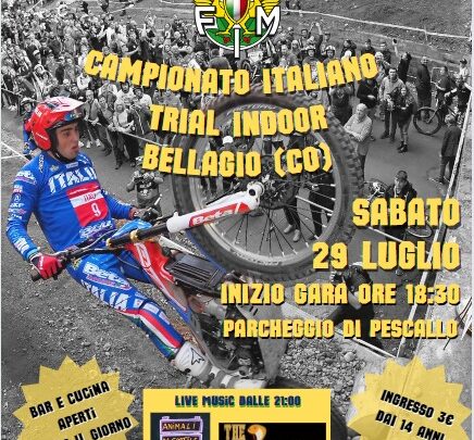 Sabato 29 Luglio Campionato Italiano Indoor a Bellagio.Tutte le info