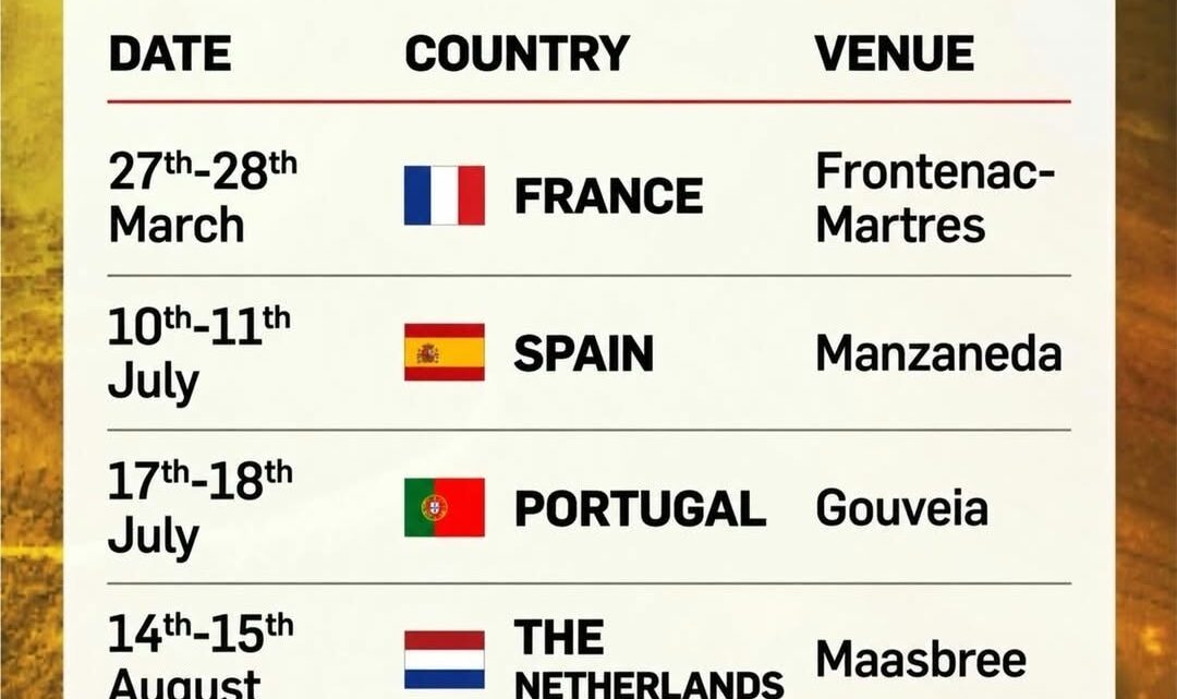 Campionato Europeo 2027 il calendario